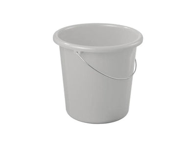 Sunware basic emmer10 liter zilver diameter 28x25,8cm kunststof