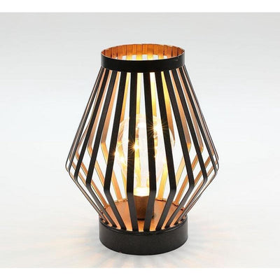 Jhy design metalen led tafellamp 17.5x22 cm brons zwart
