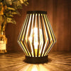 Jhy design metalen led tafellamp 17.5x22 cm brons zwart