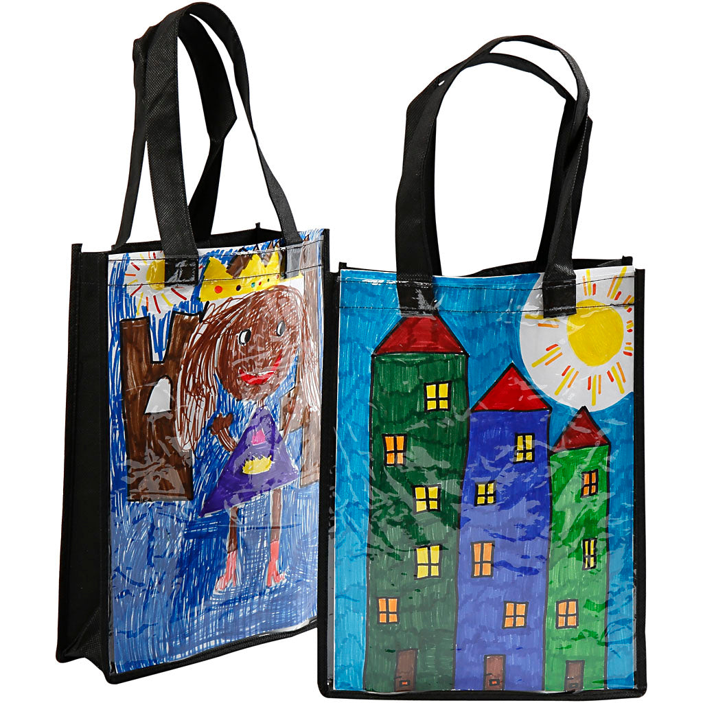 Https: www.cchobby.nl tas-met-plastic-voorkant-afm-30x23x7-cm-zwart-1-stuk