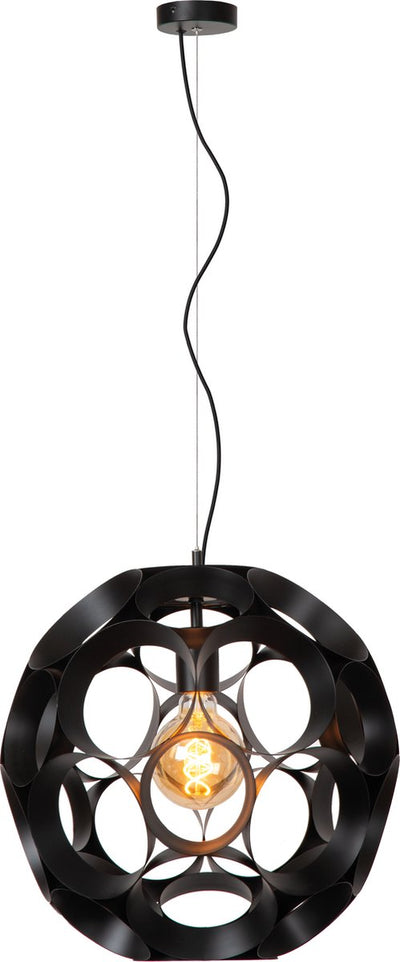 Lucide hannelore - hanglamp - ø 40 cm - 1xe27 - zwart