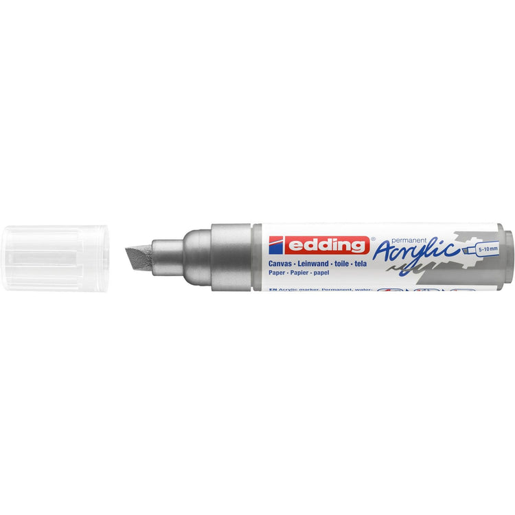 Edding 5000 • acrylmarker breed zilver