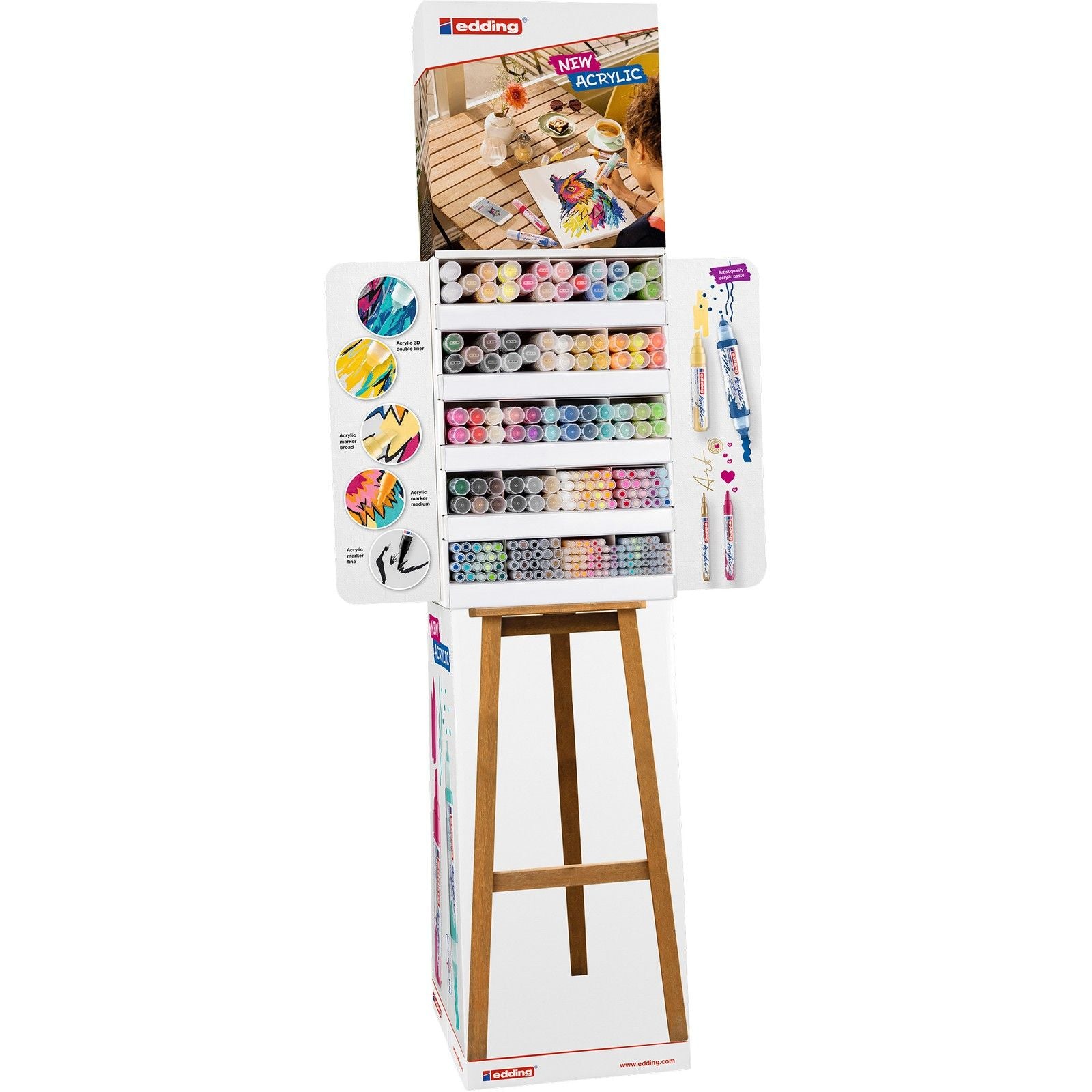 Edding • 5000-5100-5300-5400 acryl vloerdisplay 224pcs