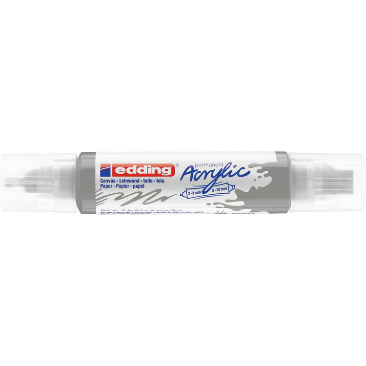 Edding 5000 • acrylic 3d doubleliner zilver