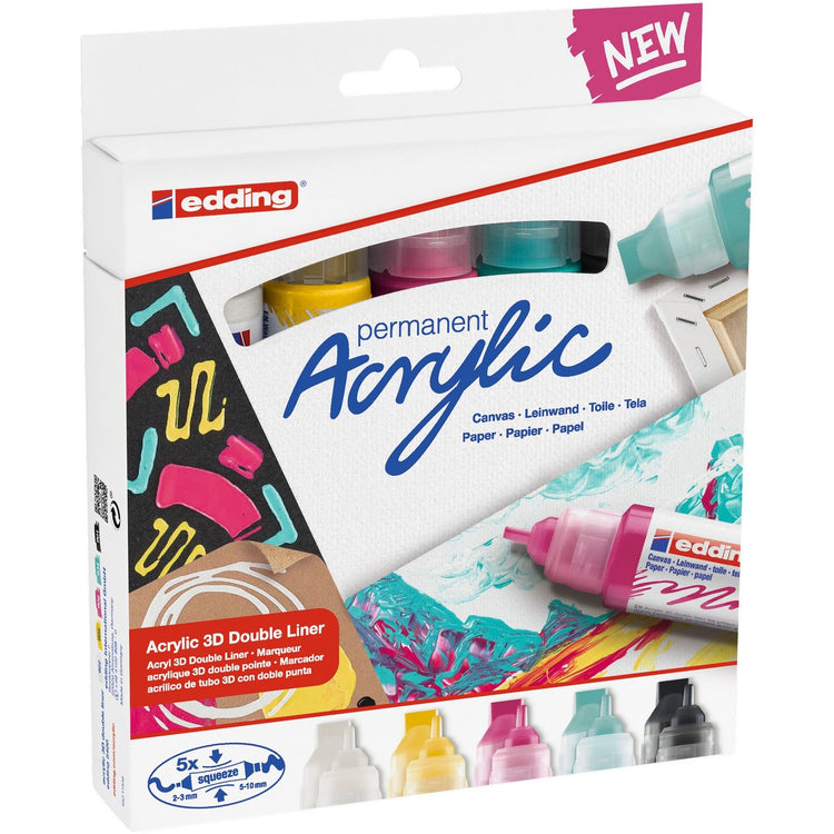 Edding 5000 • acrylic 3d double liner 5pcs set modern basic
