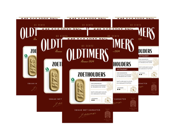 Oldtimers - drop - zoethouders - 6 doosjes - 235 gram