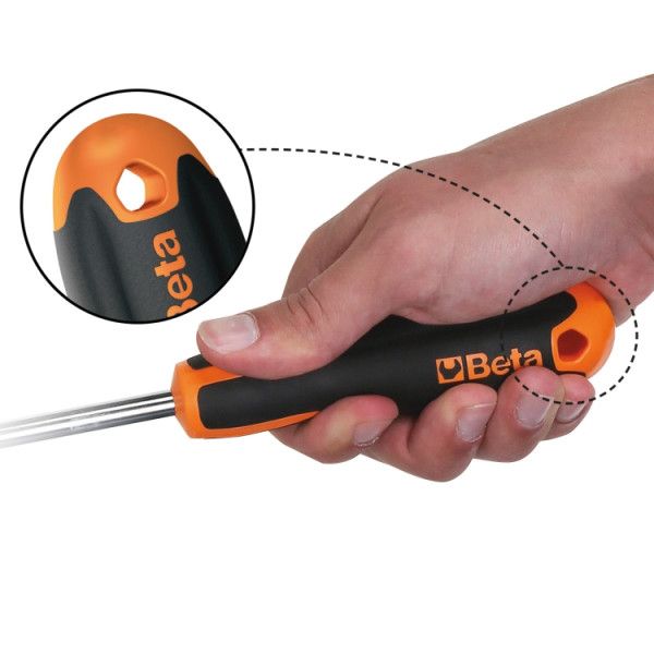 Beta evox schroevendraaier tools 1207e tx25 voor schroeven met torx® profiel - verchroomd, tip gebruneerd