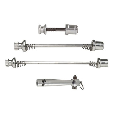 TranzX - Quick release voor achternaaf + zadelpen zilver