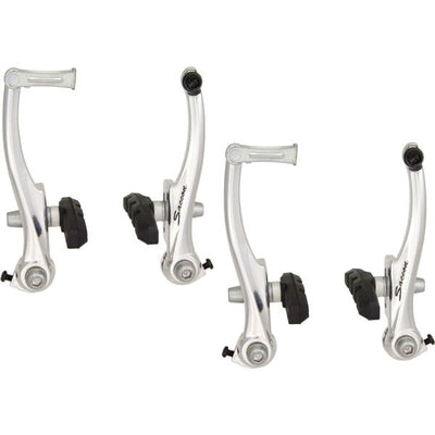 Saccon v-brake set voor en achter aluminium - zilver