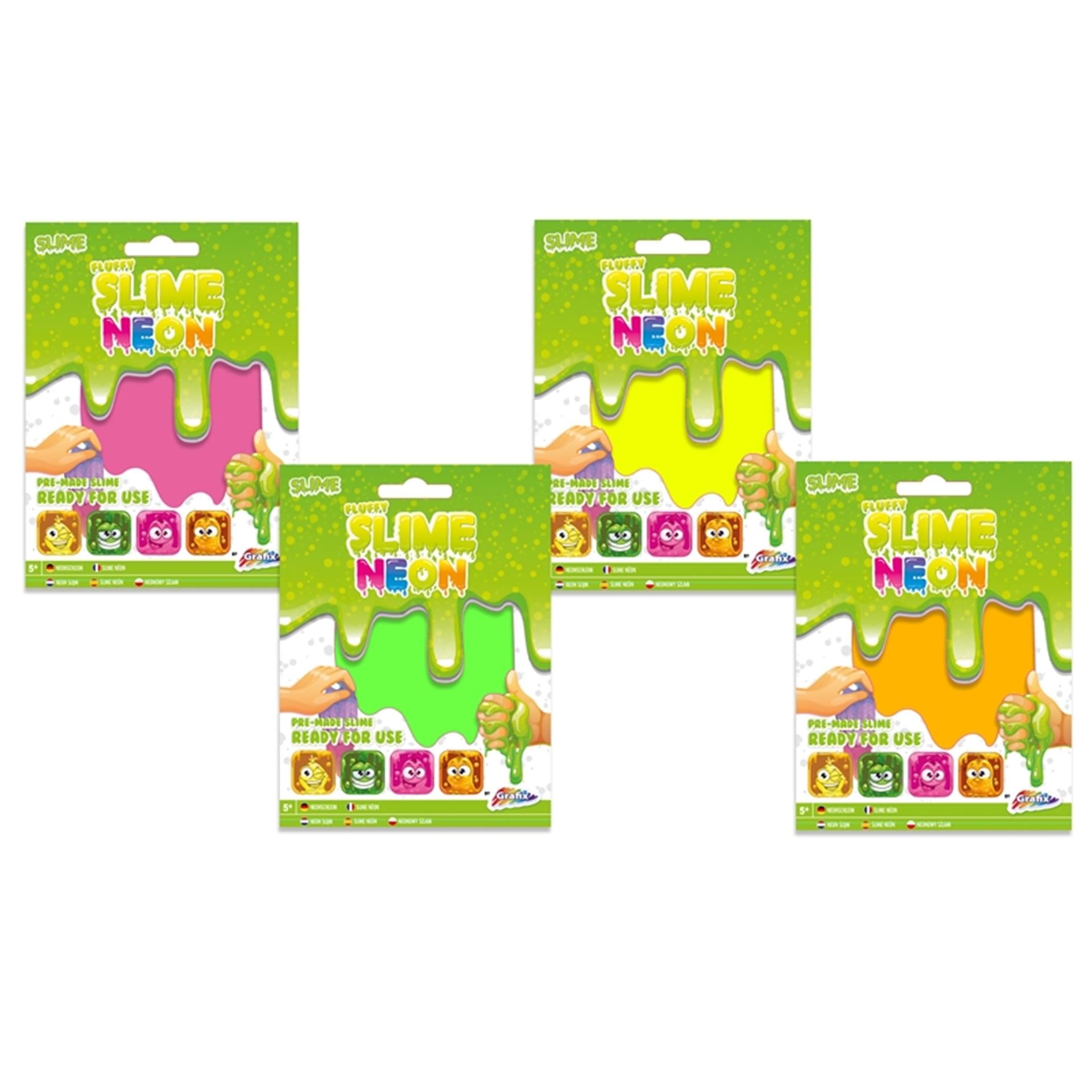 Grafix neon fluffy slime op kaart