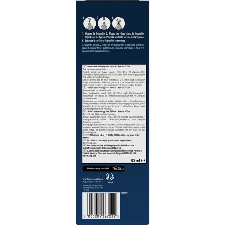 Overige merken glade aromatherapy moment of zen geurstokjes lavender sandalwood 80 ml