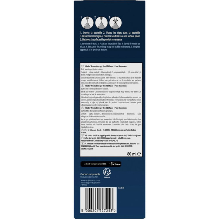 Overige merken glade aromatherapy pure happiness geurstokjes orange neroli 80 ml