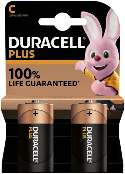 Duracell - batterij Plus 100% extra life MN1400 LR14 C BP2