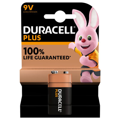 Duracell plus alkaline 100% 9v 6lr61 per stuk