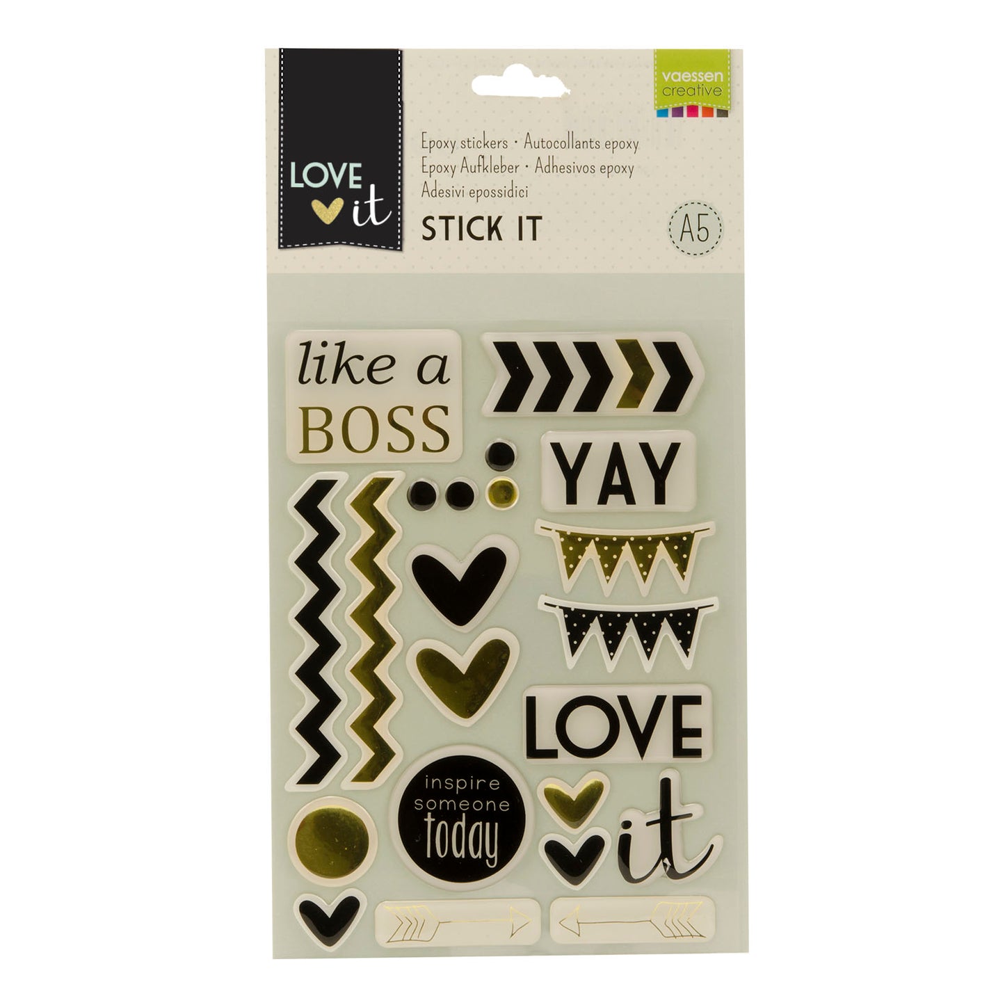 Vaessen creative • love it epoxy stickers 22st.