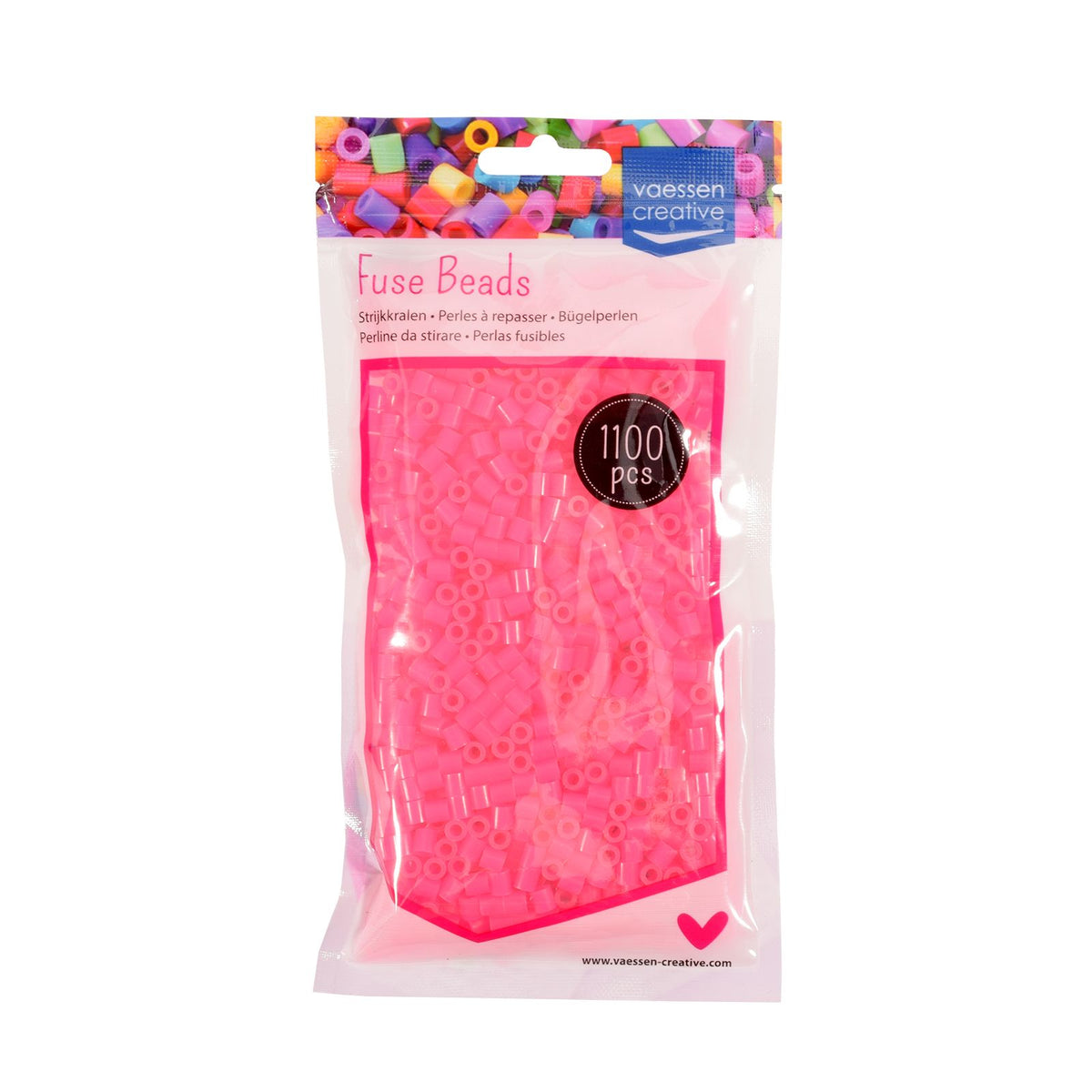Vaessen creative • strijkkralen fuchsia 1100st.