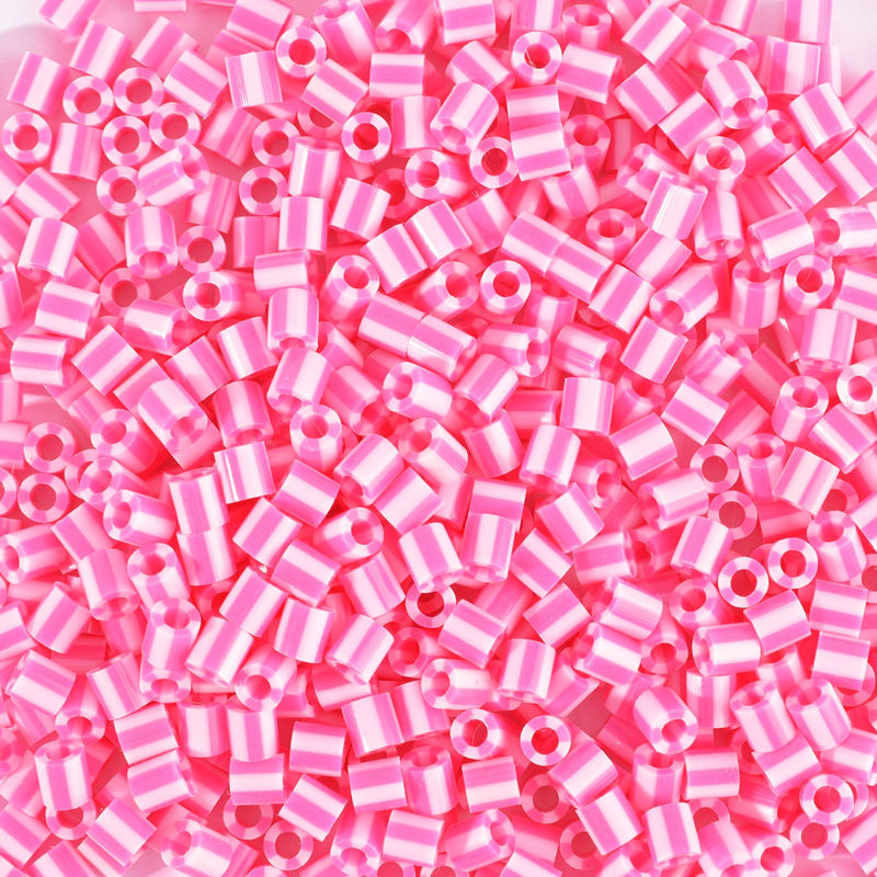 Vaessen creative • strijkkralen tweekleurig roze-fuchsia 550st.