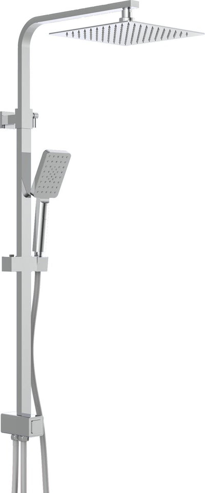Schütte silver rain douchesysteem - regendouche - met push-button omsteller - rail van 80 tot 120 cm uittrekbaar - chroom