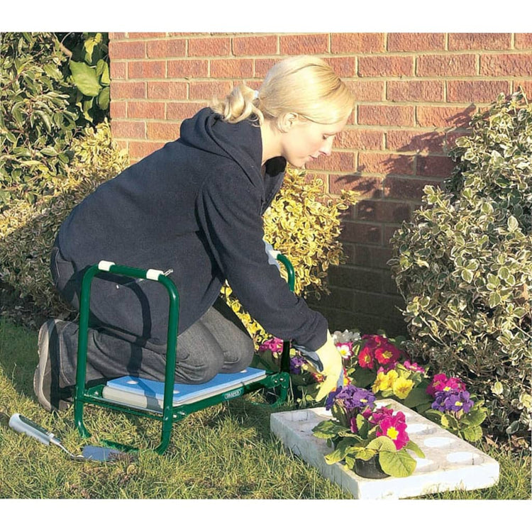 Draper tools vouwbare tuinbank kniebank groen ijzer 64970