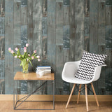 Dutch wallcoverings behang steigerhout grijs-blauw - afbeelding 2