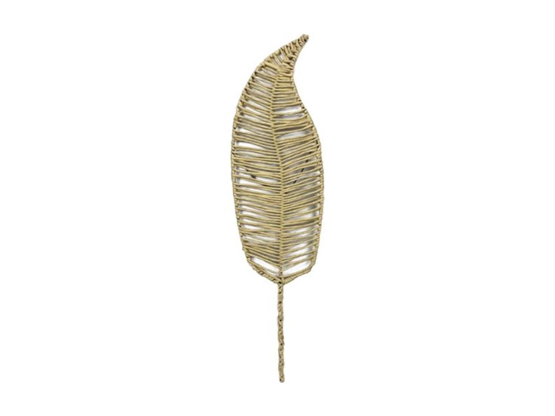 Dijk natural collections wanddeco bladvorm gemaakt van natuurlijk materiaal l118cm naturel