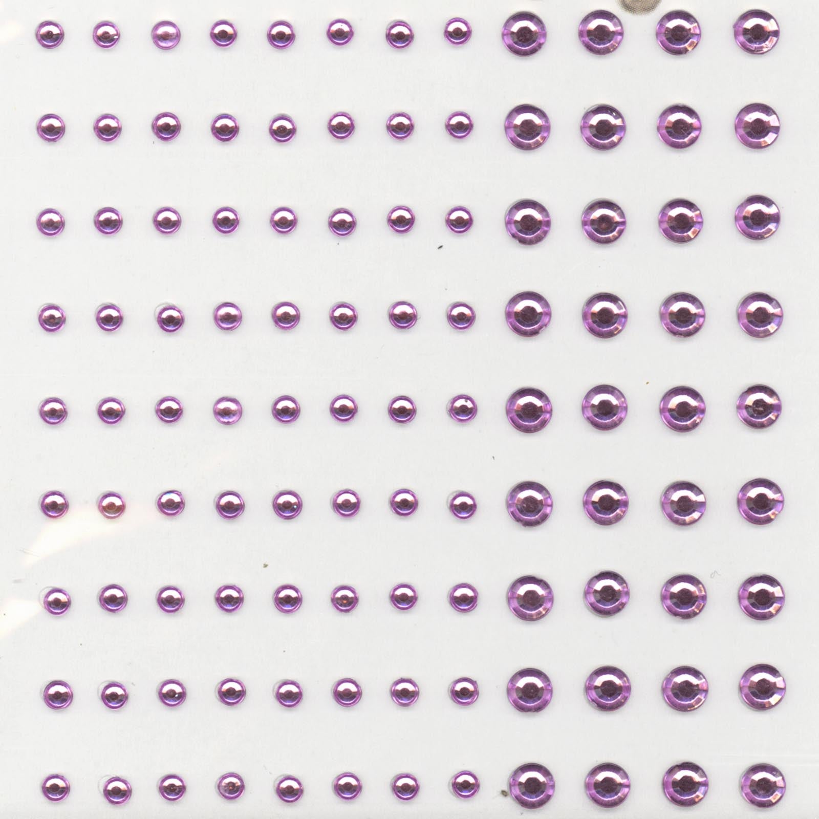 Vaessen creative • strass steentjes half zelfklevend 3+5mm 108pcs lichtroze
