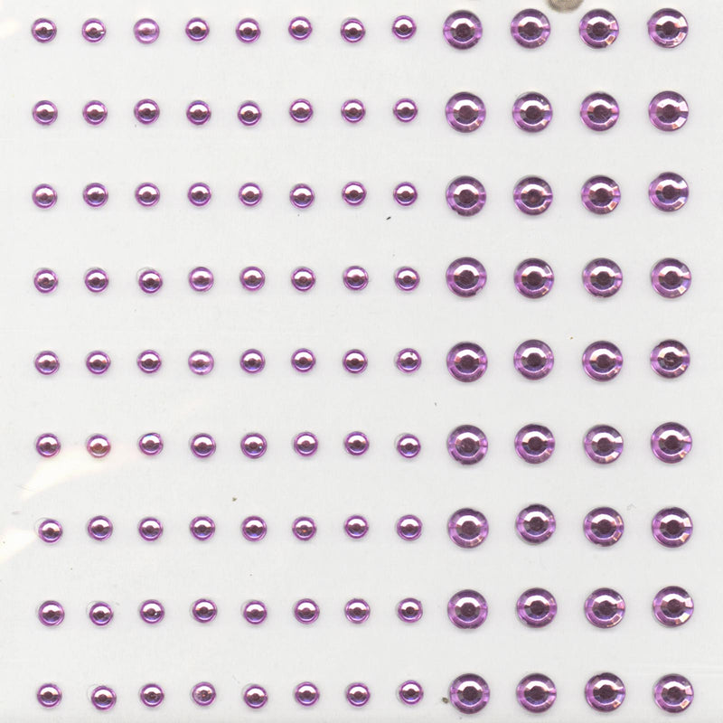 Vaessen creative • strass steentjes half zelfklevend 3+5mm 108pcs lichtroze