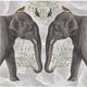 Kaart+envelop indian olifant. 16x16 cm