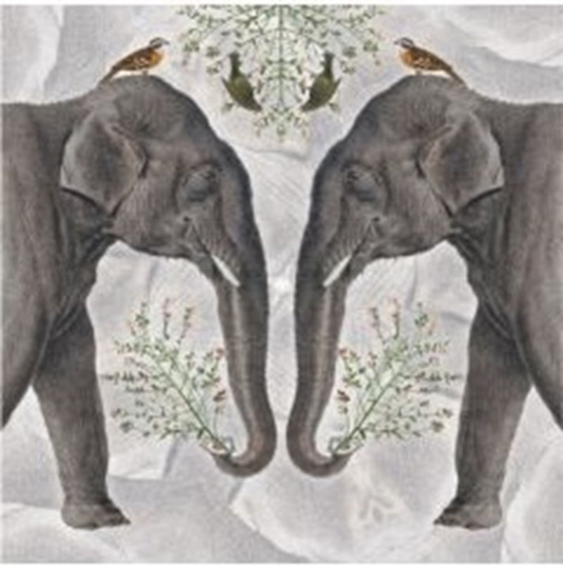 Kaart+envelop indian olifant. 16x16 cm