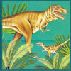 Kaart+envelop tyrannosaurus. 16x16 cm
