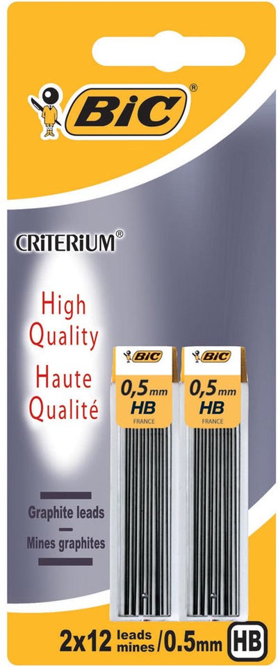 Bic criterium - potloodvulling - hb - 0,5 mm - 24 stuks