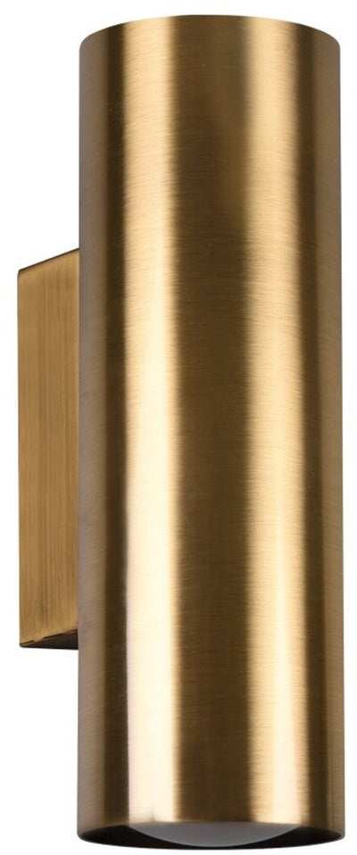 Trio marley - wandlamp - oud messing - excl. 2x gu10 4,9 w - verlichting omhoog en omlaag - dimbaar met schakelaar