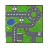 Achoka Speelkleed Verkeerswegen, 100x100cm - afbeelding 1