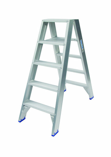 Solide professionele dubbele trap 2x5 treden - dt05