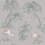 Dutch wallcoverings dutch wallcoverings behang flamingo grijs - afbeelding 1