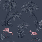 Dutch wallcoverings dutch wallcoverings behang flamingo petrolblauw - afbeelding 1