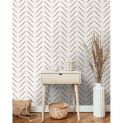 Dutch wallcoverings dutch wallcoverings behang chevron taupe - afbeelding 1