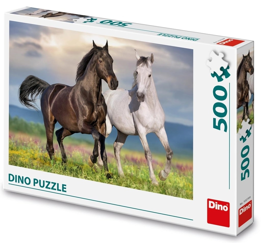 puzzel van 2 liefdevolle paarden 500 stukjes