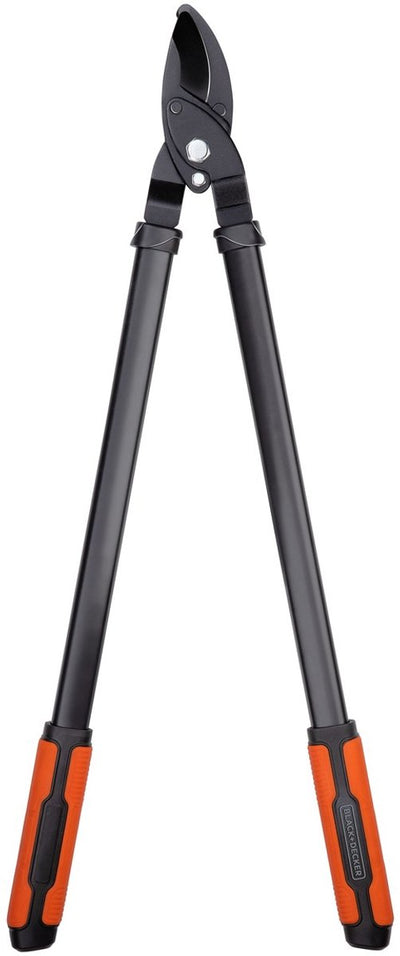 Black+decker takkenschaar - snijcapaciteit 38mm - snoeischaar van 72cm - met anti-kleeflaag op snijbladen - zwart oranje