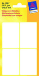 Kangaro etiket zweckform 54x35mm wit blister a 24 etiketjes. bundel a 10 pakjes
