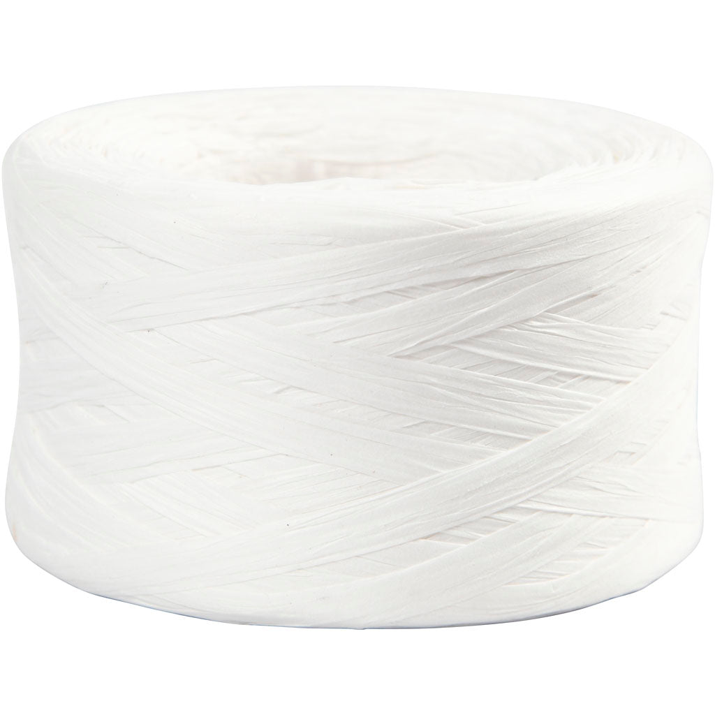 Creativ company papier raffia garen wit, 100m