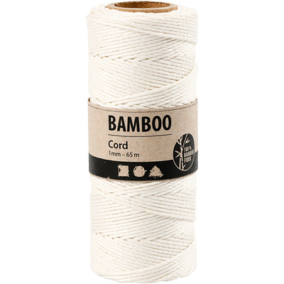 Creativ company https: www.cchobby.nl bamboekoord-dikte-1-mm-wit-65-m-1-rol