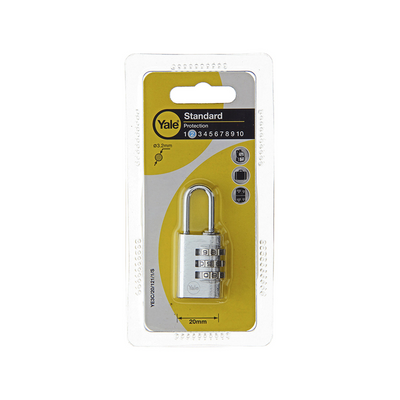 Yale 1065213 - hangslot 20mm alu zilver std | 6 stuks