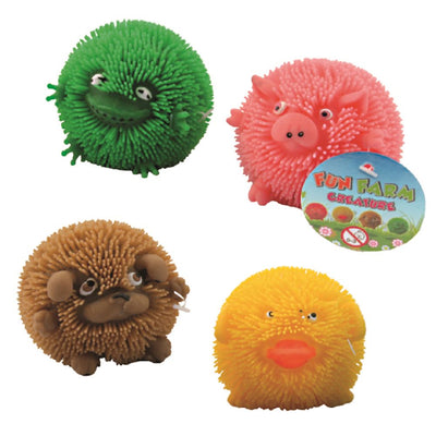 Boerderij puffer bal, 4 assortie. 3+