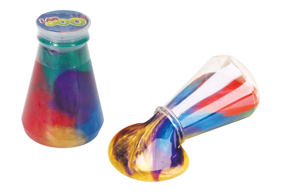 Regenboog slime in fles. 3+