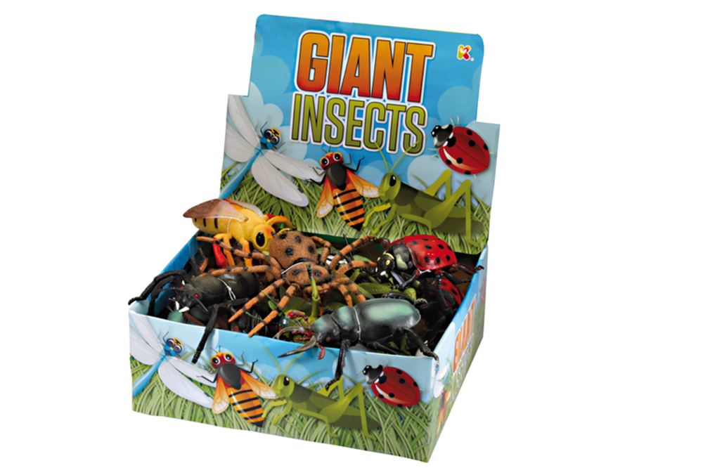 Grote insecten, 12 assortie. 15 cm. 3+