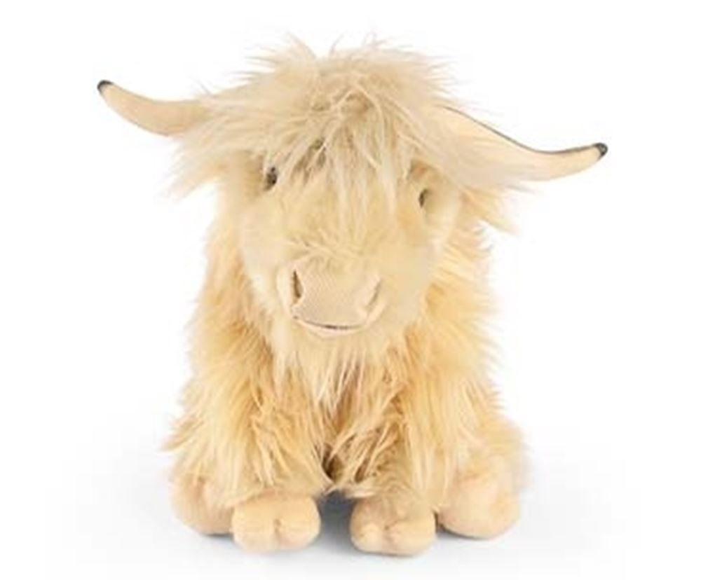 Ln: schotse hooglander wit 30 cm. + gelu