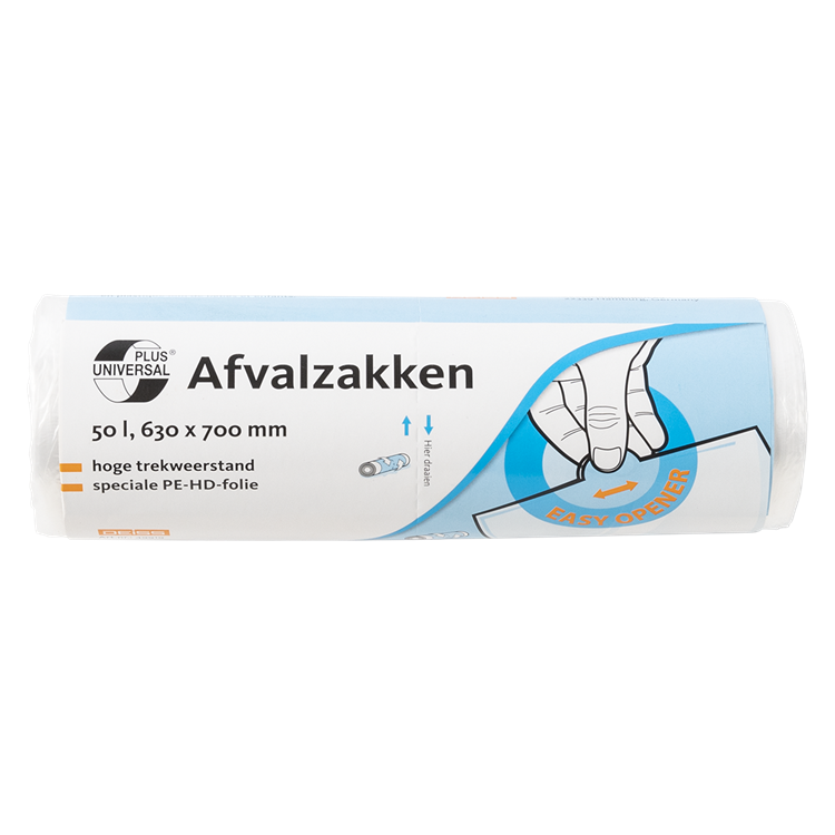 Deiss 1069645 - vuilzakken transpar. 50l 50st | 10 stuks