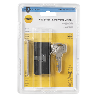 Yale 1070952 - profielcilinder 500 zwartmat 60mm (30 30) | 5 stuks