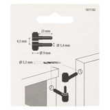 Mack 1071182 - 2 meubel inboorpaumellen verzinkt ø 9 x 23 mm | 5 stuks - afbeelding 3